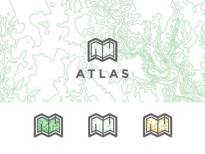 Atlas Logo Variations education icon iconography logo map
