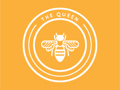 The Queen Bee bee buzz flat illustration minimal queen vector