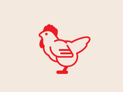 A Little Chicken Shot adobe illustrator animal avian bird chicken farm illustration line minimal pun