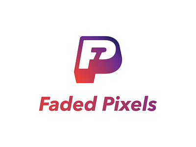 Faded Pixels Logo gamer games logo nerd podcast video