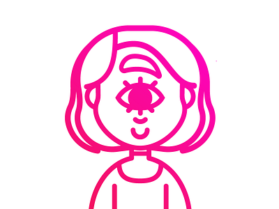 Eye Heart the Magenta Challenge challenge cyclops gradient illustration line magenta