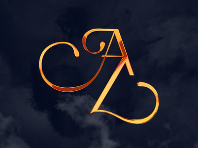 AZ Monogram branding design lettering logo logo design monogram typography wedding monogram