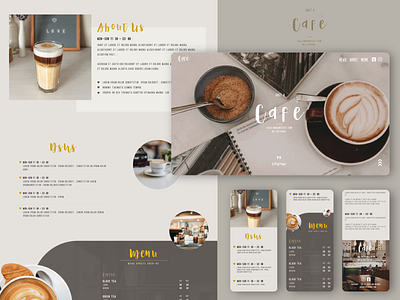 Coffee Shop and Café Websites for Design appdesign appui cafe coffeeshop design responsive rwd ui webdesign