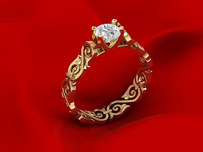 Leaf Ornament Diamond Ring 3D Model jewel jewelery jewellery jewelry jewelry design jewelry designer jewels matrix rhino3d rhinoceros