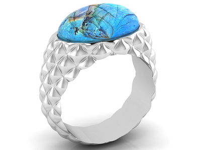 Unique Pillow Shaped Ring 3D Model