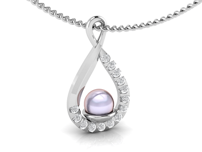 Self-Crossed Pearl Pendant 3D Model