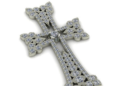 Armenian Cross with Gems 3D Model