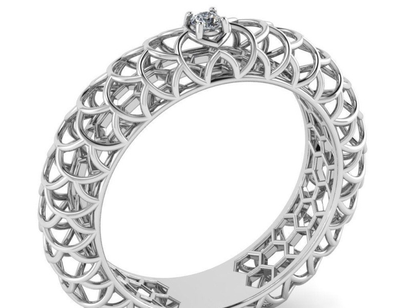 Beautiful Pattern Ring with Gem 3D Model by Andranik Terzyan on Dribbble