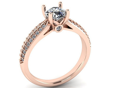 Female Luxury Engagement Ring 3D Model