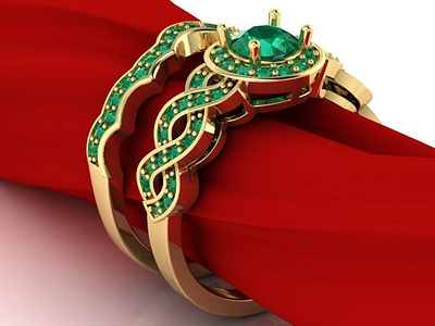 Vintage Luxury Pair of Engagement Ring 3D Model jewel jewelery jewellery jewelry jewelry design jewelry designer jewels matrix rhino3d rhinoceros