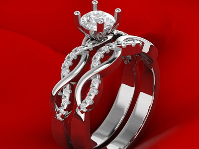 Luxury Engagement Twin Rings 3D Model jewel jewelery jewellery jewelry jewelry design jewelry designer jewels matrix rhino3d ring rings twins