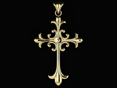 Cross with Gothic Elements 3D Model jewel jewelery jewellery jewelry jewelry design jewelry designer jewels matrix rhino3d rhinoceros