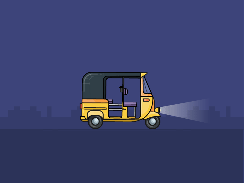 Buhbyee chennai :) auto chennai gif illustration locomotive rickshaw taxi