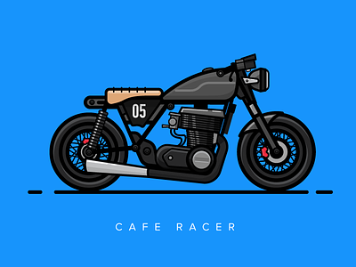 The Ghost :D 2d beast bike caferacer design illustration motorcycle race vector