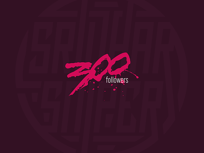The 300 followers :) 2d brand branding design illustration logo