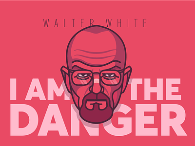 Walter white 2d 3d art character design flat illustration lettering typography