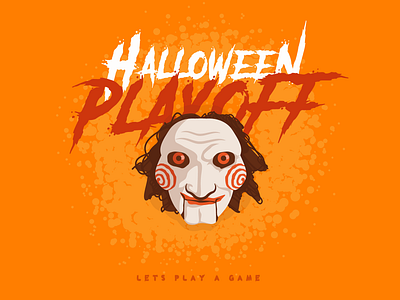 halloween playoff - stickermule 2d art character design flat illustration movie playoff sticker typography vector
