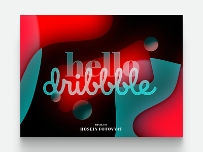 Hello, dribbble~ abstraction debut hello dribbble invitation thankyou