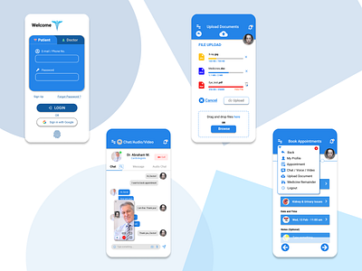 Doctor Patient Consulting Application figmadesign ui