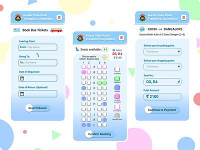 KSRTC Booking Portal with Seat Selection