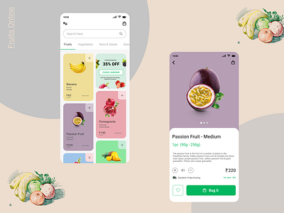 Fruits Online in India figma illustrator photoshop ui ux