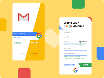 G-mail Redesign | Signup adobe xd design figma figmadesign ui ux