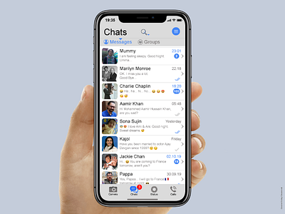WhatsApp for iPhone redesign