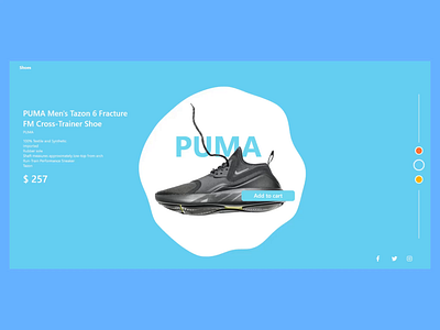 Shoe Shopping website view design after effect branding design website xd design