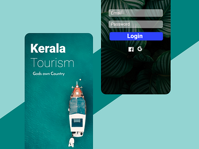 Kerala Tourism android app design figma ui ux