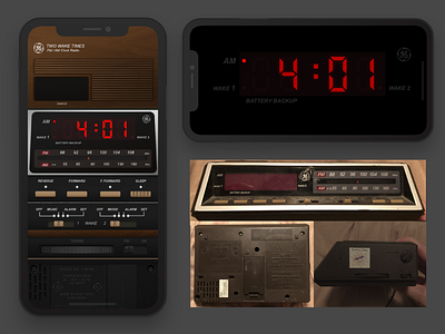 Alarm Clock buttons dials ios iphone jog dial oled reactjs sketch skeuomorph skeuomorphic skeuomorphism