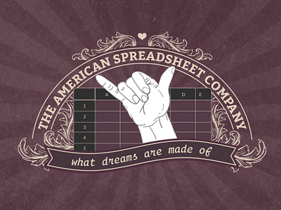 The American Spreadsheet Company illustrator logo sketch spreadsheets
