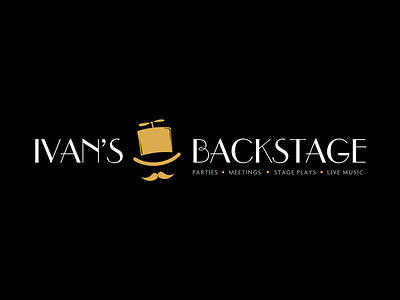 Ivan’s Backstage Theatre in East Troy, WI art deco illustrator logo design theatre