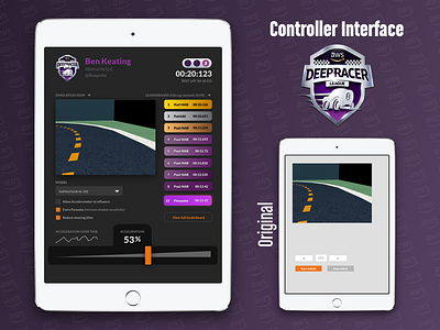 DeepRacer Controller Redesign aws controller ipad mobile race cars racing reactjs remote control