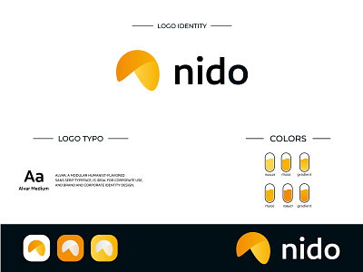 nido | n letter logo app branding creative logo flat free logo free logo mockup free logo template identity illustration illustrator logo logo design logo designer logo mark logo process logos logotype n letter logo sign vector