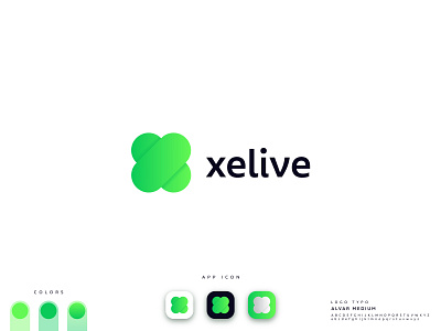 xelive | X letter logo design