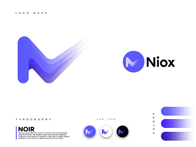 Niox | N letter logo design