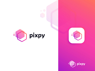 Logo Design for Pixpy abstract logo branding creative logo design flat gradient logo icon identity logo logo design logo mark logo process logotype modern logo p logo pixel logo popular popular logo simple vector