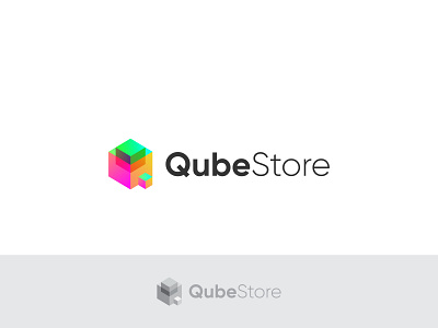 Logo Design for QubeStore 3d abstract logo app logo branding colorful creative logo design flat icon identity logo logo design logo mark logos logotype modern logo popular popular logo store logo vector