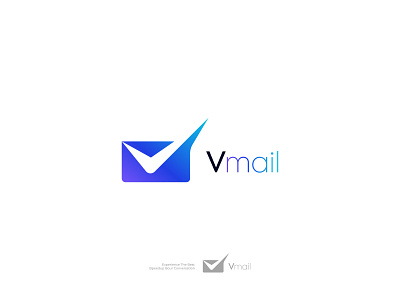 Logo Design for Vmail abstract logo app logo branding creative logo design flat gradient logo icon design identity logo logo design logo mark logos logotype mail logo modern logo popular simple v logo vector