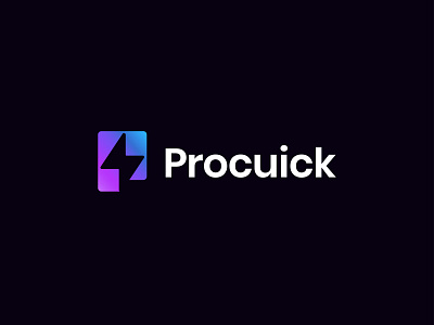 Logo Design for Procuick abstract logo app logo branding colorful creative logo design flat gradient logo icon design identity design logo logo design logos messaging modern logo p logo popular vector