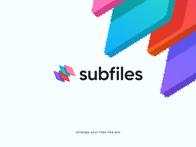 Logo Design for subfiles abstract design brand design brand identity branding creative logo design files logo flat gradient logo icon design identity design letter mark letter s logo logo design logo mark logotype modern logo popular vector