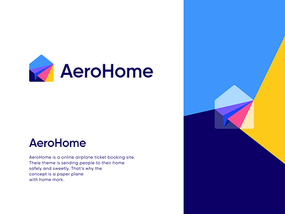 Logo Design for AeroHome abstract logo app logo branding clean creative logo design flat graphic design home mark icon design identity design logo logo design logo mark logotype modern logo paper plane simple typography vector