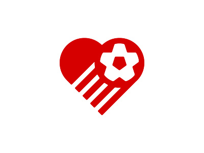 Play Soccer 2 Give charity football futbol heart identity logo mark nonprofit simple soccer