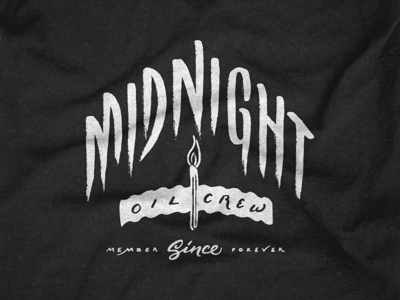 Midnight Oil Crew apparel lettering might shirt tshirt