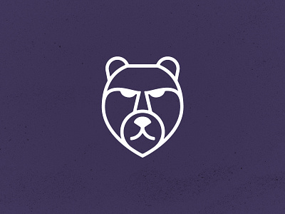 Bear bear icon illustration line art minimal vector