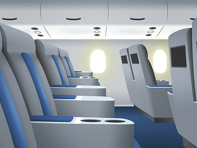 Plane Interior animation illustration motion