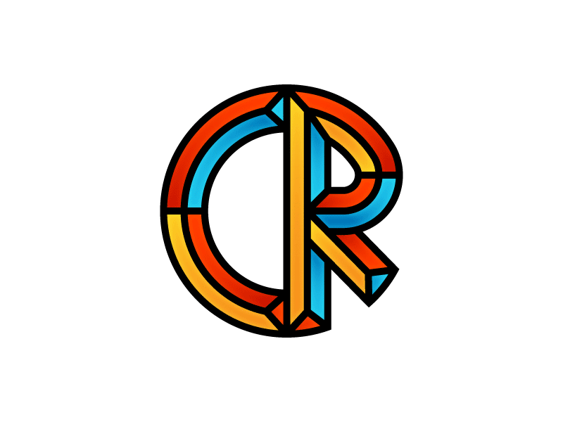 CR brand identity logo mark symbol