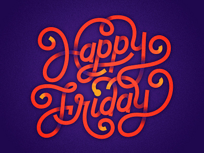 Happy Friday! friday happy friday lettering letters ribbon ribbon type