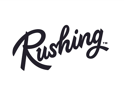 Rushing (take 2) branding identity lettering logotype rushing