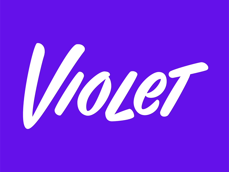 Violet brand buzzfeed lettering letters logotype titles violet